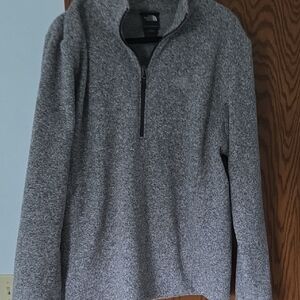 The North Face Men's Heathered Gray Zip-Up Sweater